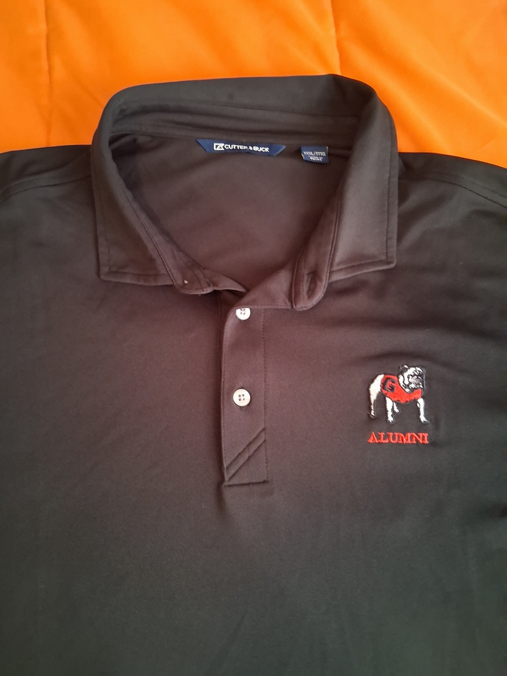 University Of Georgia Alumni Cutter & Buck DryTec Big & Tall 3XL Black Polo - Picture 4 of 5